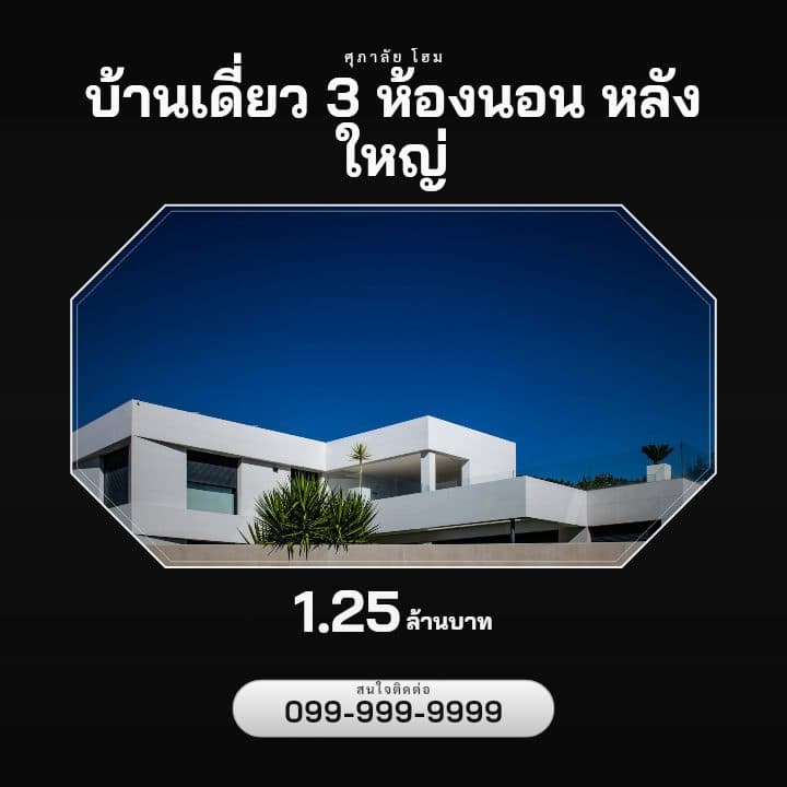 เทมเพลตกรอบเพชร อัญมณีหรู โทน ขาว-ดำ