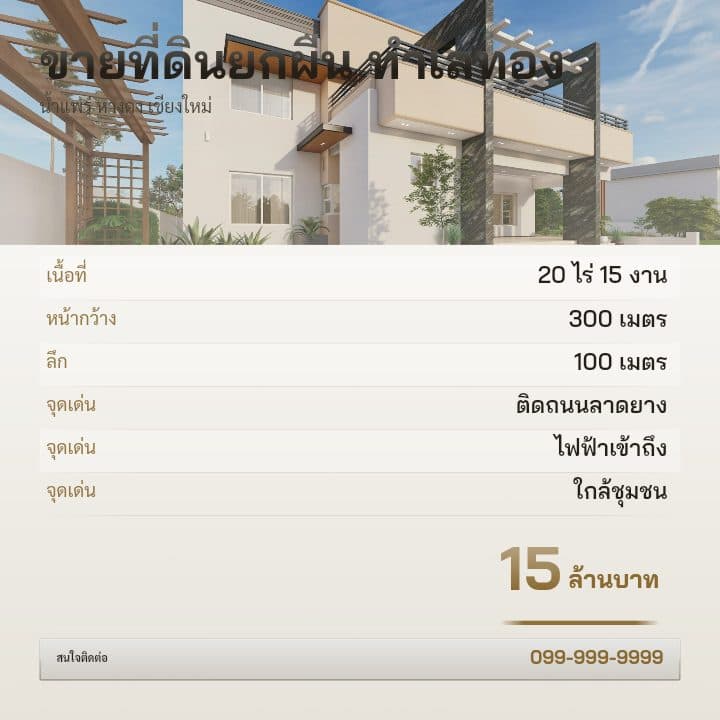 Investor data table template — example Commercial listing poster