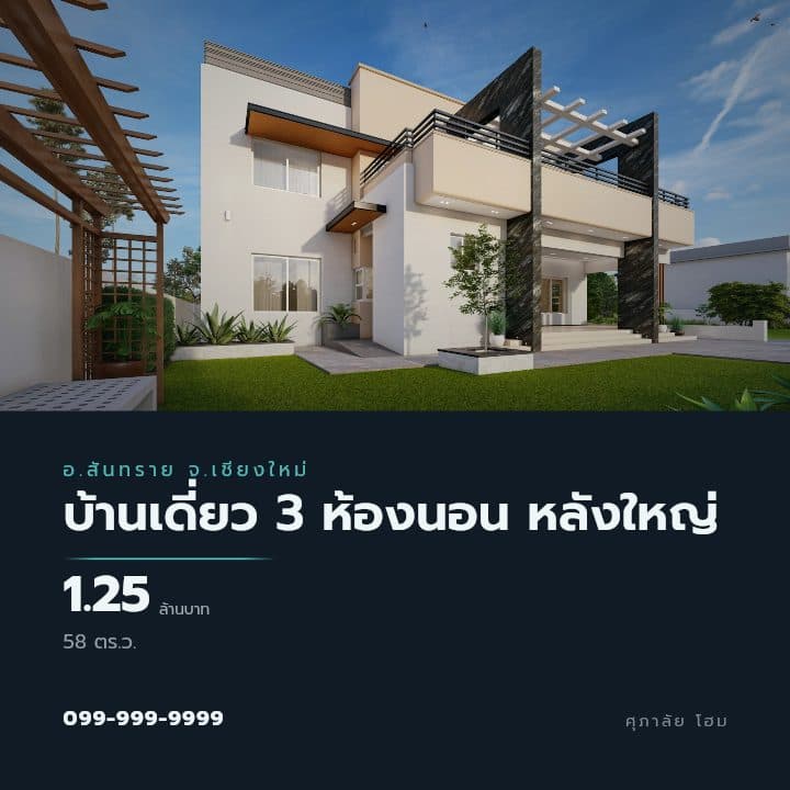 Minimal modern template — example House listing poster